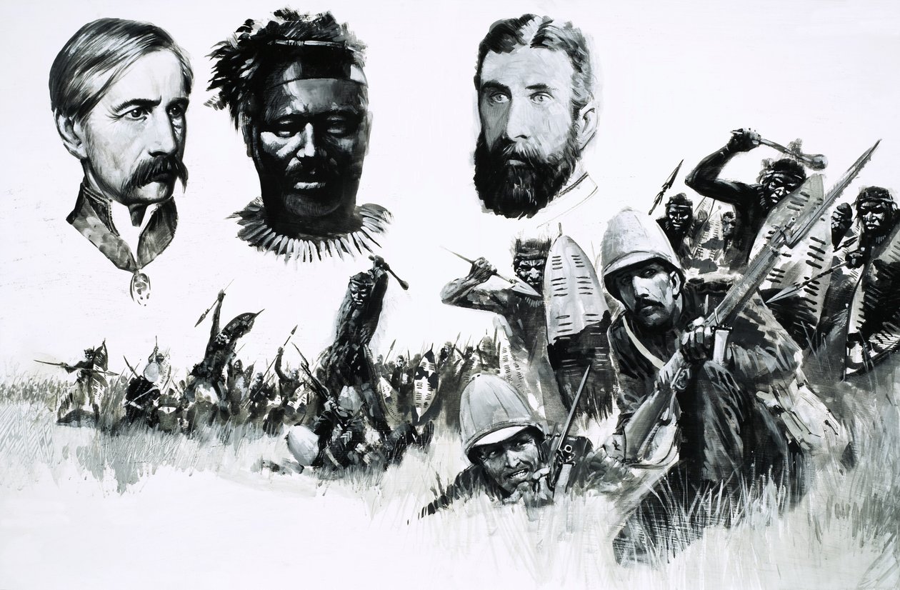 正体不明の英国人ハンターと先住民の戦士たち 作： 英語学校