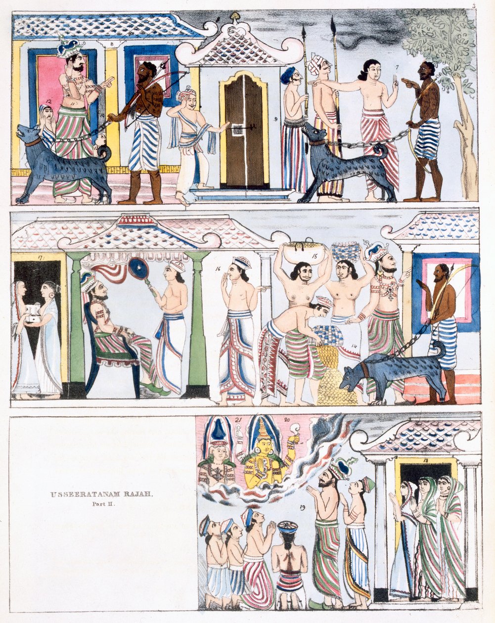 Usseeratanam Rajah、Part I、from the History and the Buddhism of Edward Upham、1829（414250も参照） 作： 英語学校