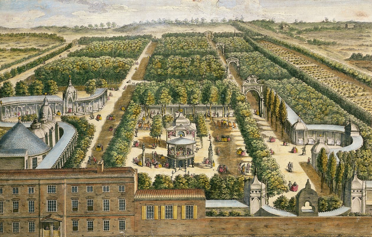ヴォクスホール庭園、ランベス、1751 作： 英語学校