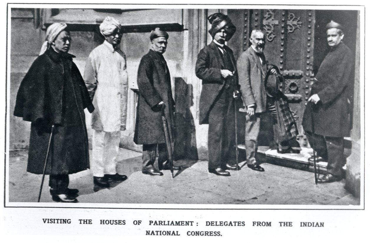 国会議事堂訪問：1919年インド国民会議代表 作： 英語学校