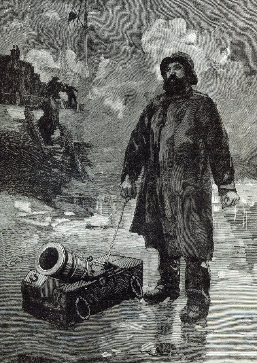 信号を待つ、「レジャーアワー」から、1888 作： 英語学校