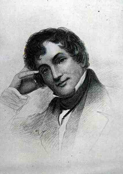 ワシントン・アーヴィング(1783-1859) (エングレーヴィング) 作： 英語学校