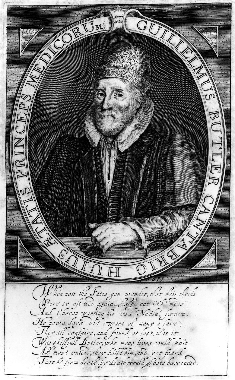 ウィリアムバトラー、1620年、ケンブリッジのクレアホールでのオリジナルの肖像画の後 作： 英語学校
