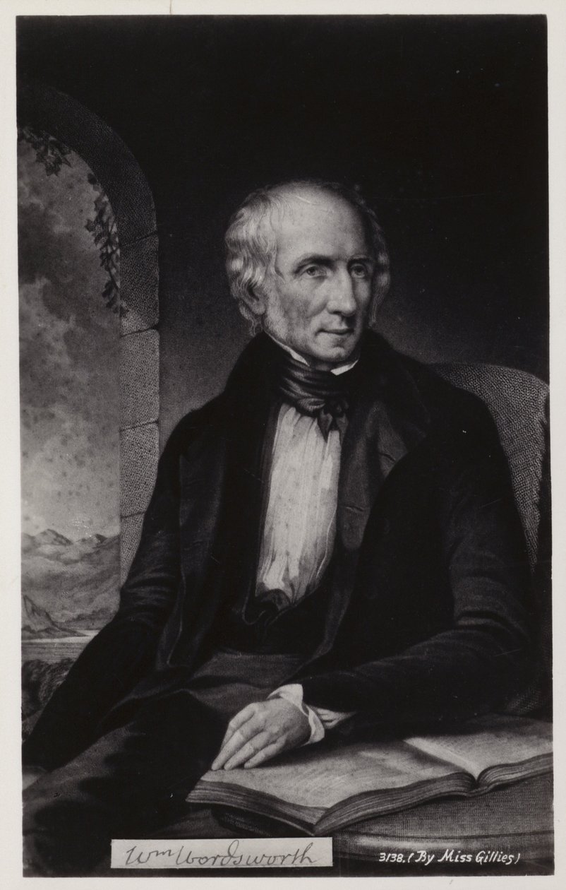 ウィリアム・ワーズワース（1770-1850）イギリスの詩人（リトグラフ） 作： 英語学校