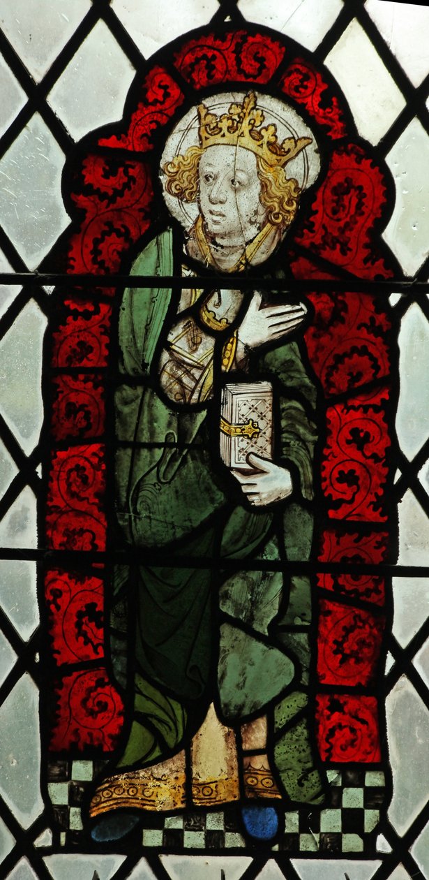 セントエドワードザコンフェッサーを描いたウィンドウチャップエドコンフェッサーチャペル？ 作： 英語学校