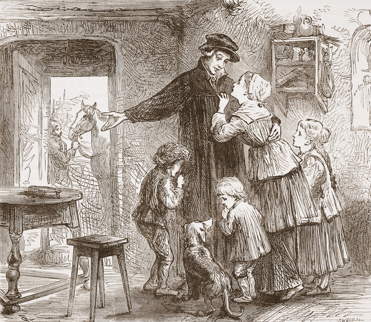 ジェームスエイトケンワイリー（1808-1890）によるパブのプロテスタンティズムの歴史からのイラスト。 1878 作： 英語学校