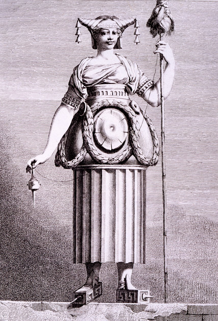 ギリシャの羊飼い、ベニーニョボッシによって作成された「マスカレードアラグレック」からの版画、1771年発行 作： エネモンド・アレクサンドル・プチット