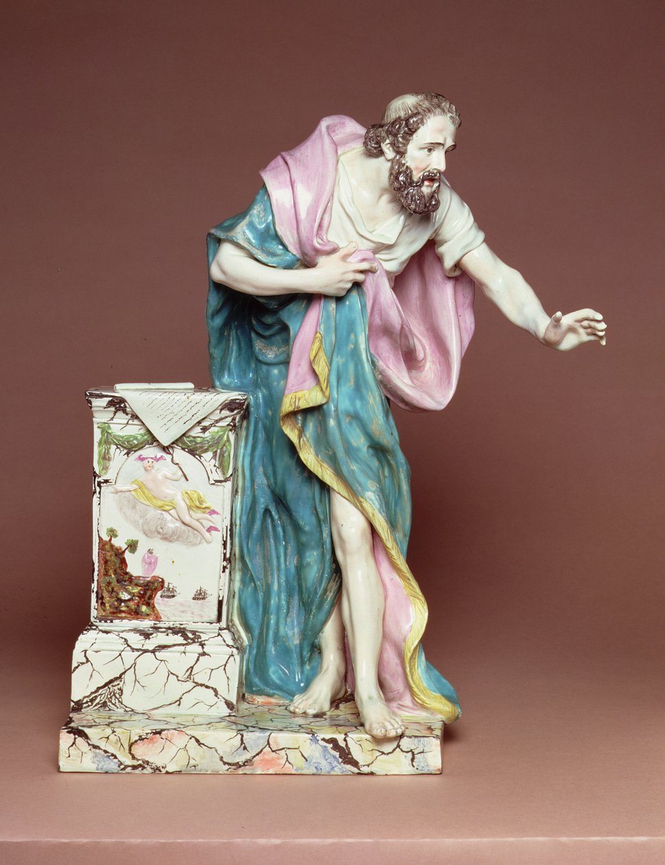デモステネスの置物、バールスレム、スタッフォードシャー、c.1790（鉛釉陶器） 作： エノクウッド