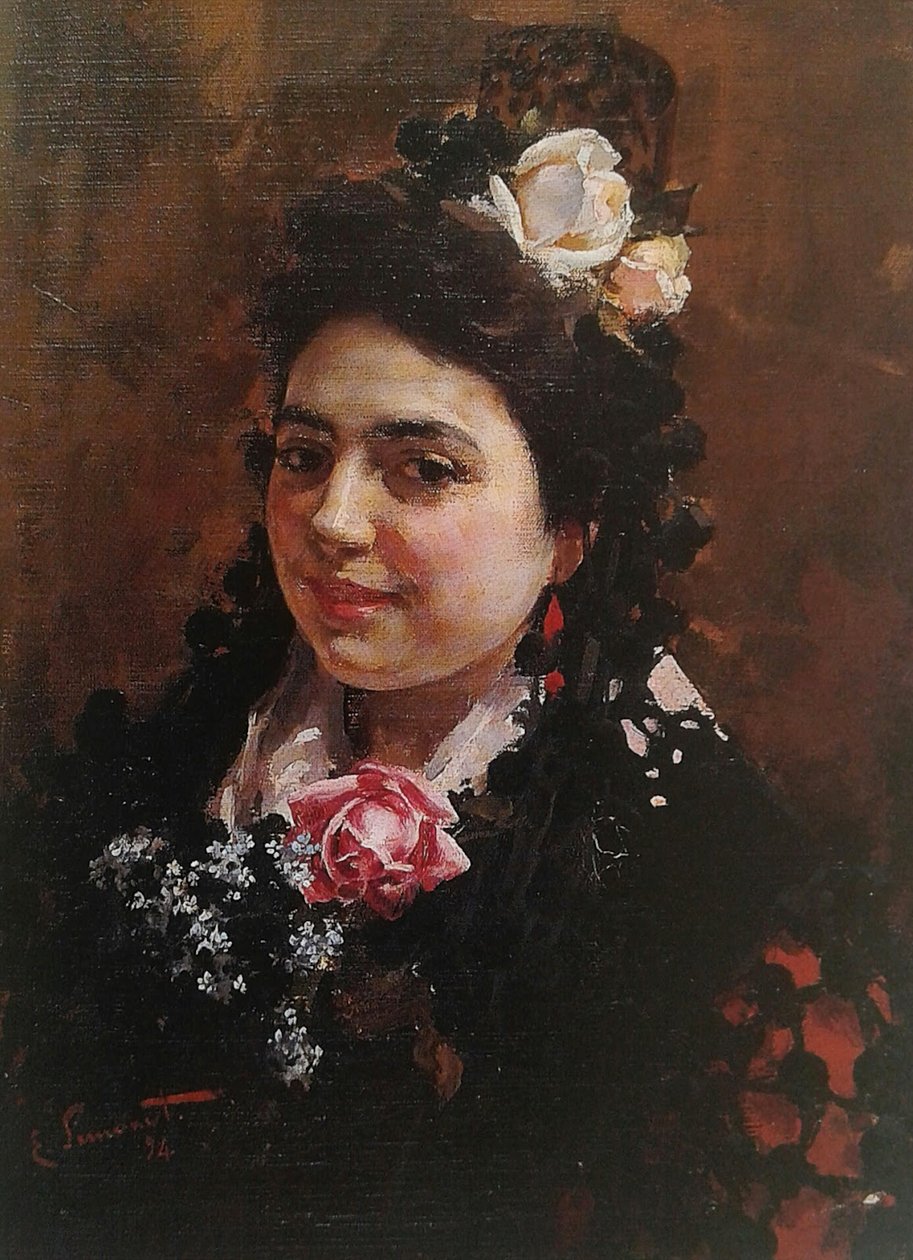 画家の妻アスンシオンカストロの肖像画家の妻アスンシオンカストロの肖像 作： エンリケ・シモネ