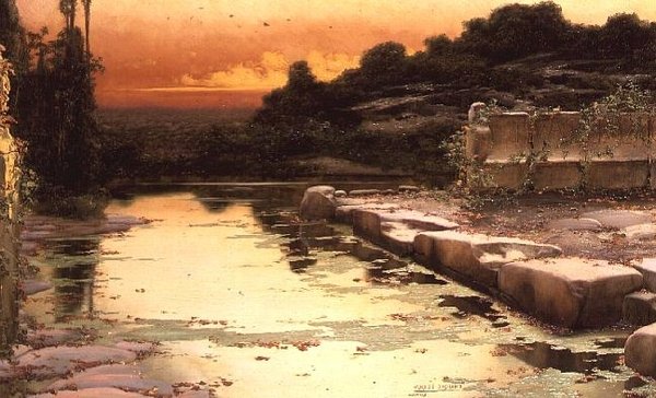 夕暮れ時の浸水した遺跡 作： エンリケ・セラ