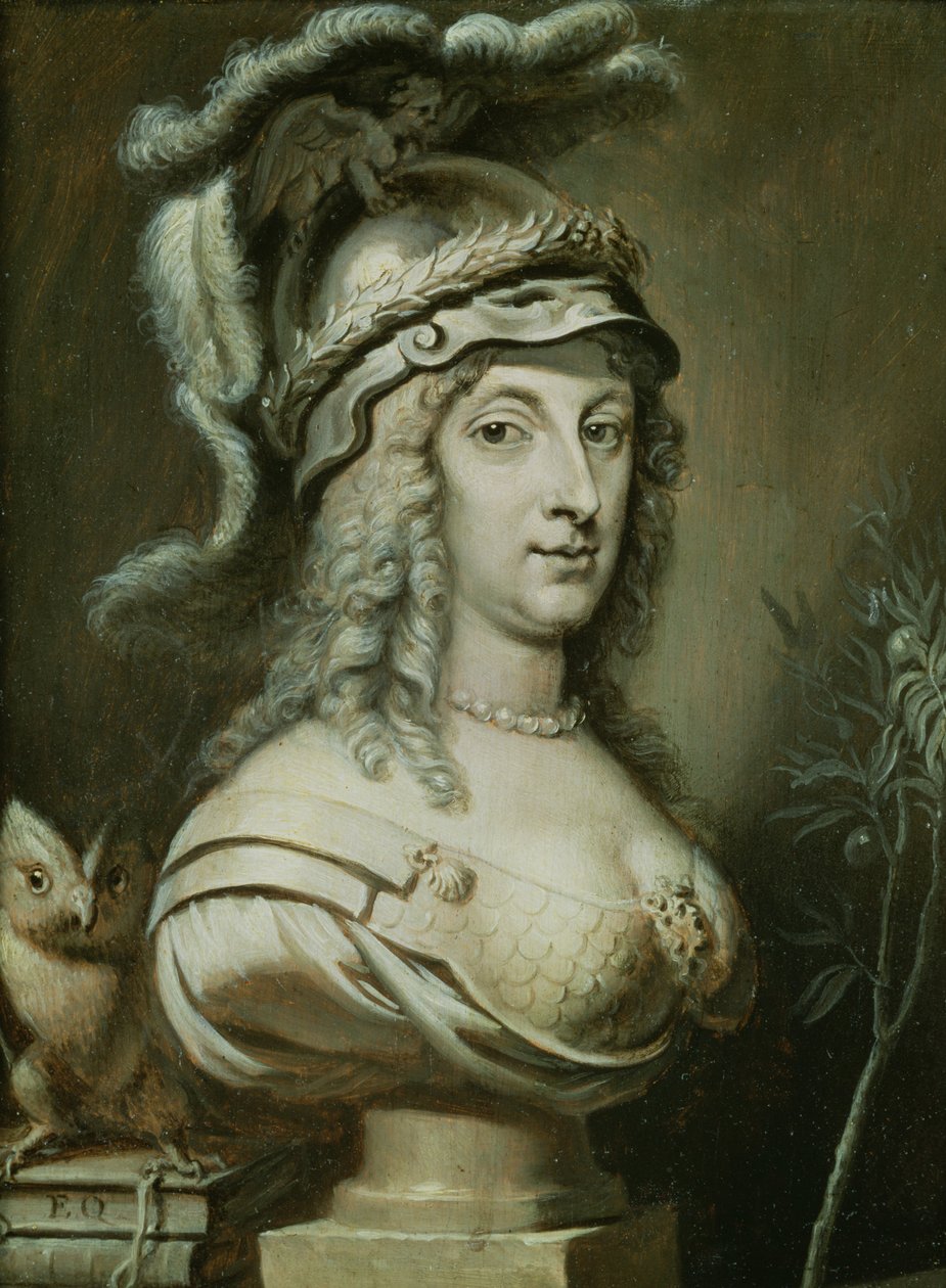 スウェーデンのクリスティーナ女王の寓意的な肖像（1626-89）c.1649-50 作： エラスムス・ケリヌスII