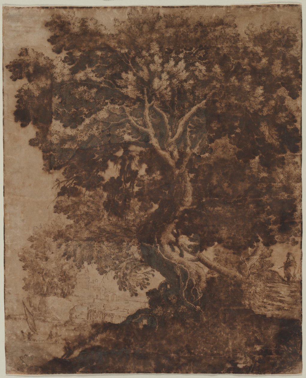 風景の中の木 作： Ercole Bazicaluva