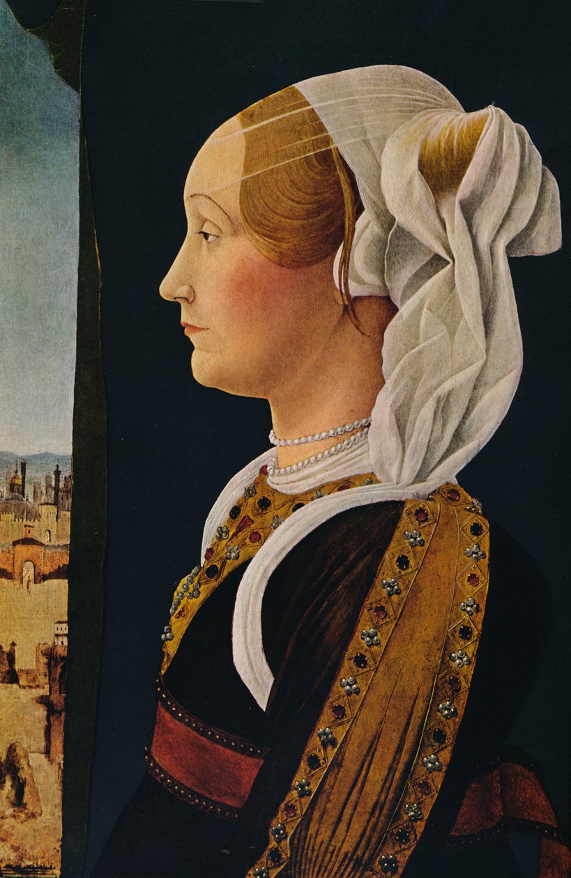 「ジネヴラ・ベンティヴォーリオ」、1474～1477年 作： エルコレデロベルティ