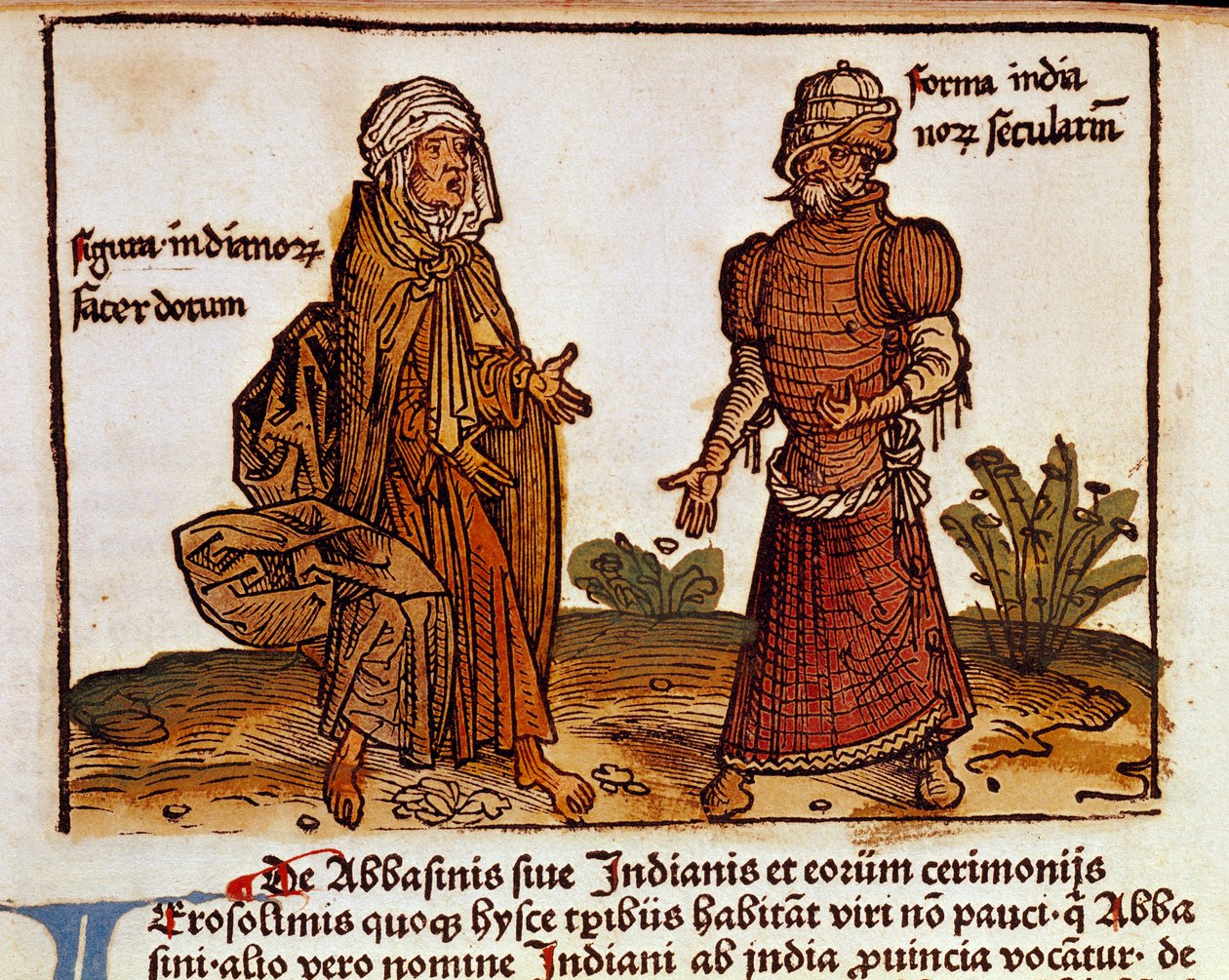 アルバニア人の衣装の説明：司祭と修道士 ブライデンバッハ（Breidenbach）のベルナール（1454-1497）の聖地巡礼後の旅行記「peregrinatio in terram sanctam」からの抜粋で、エルハルト・ロイウィッチの版画で描かれている。 作： エアハルト・ロイヴィヒ