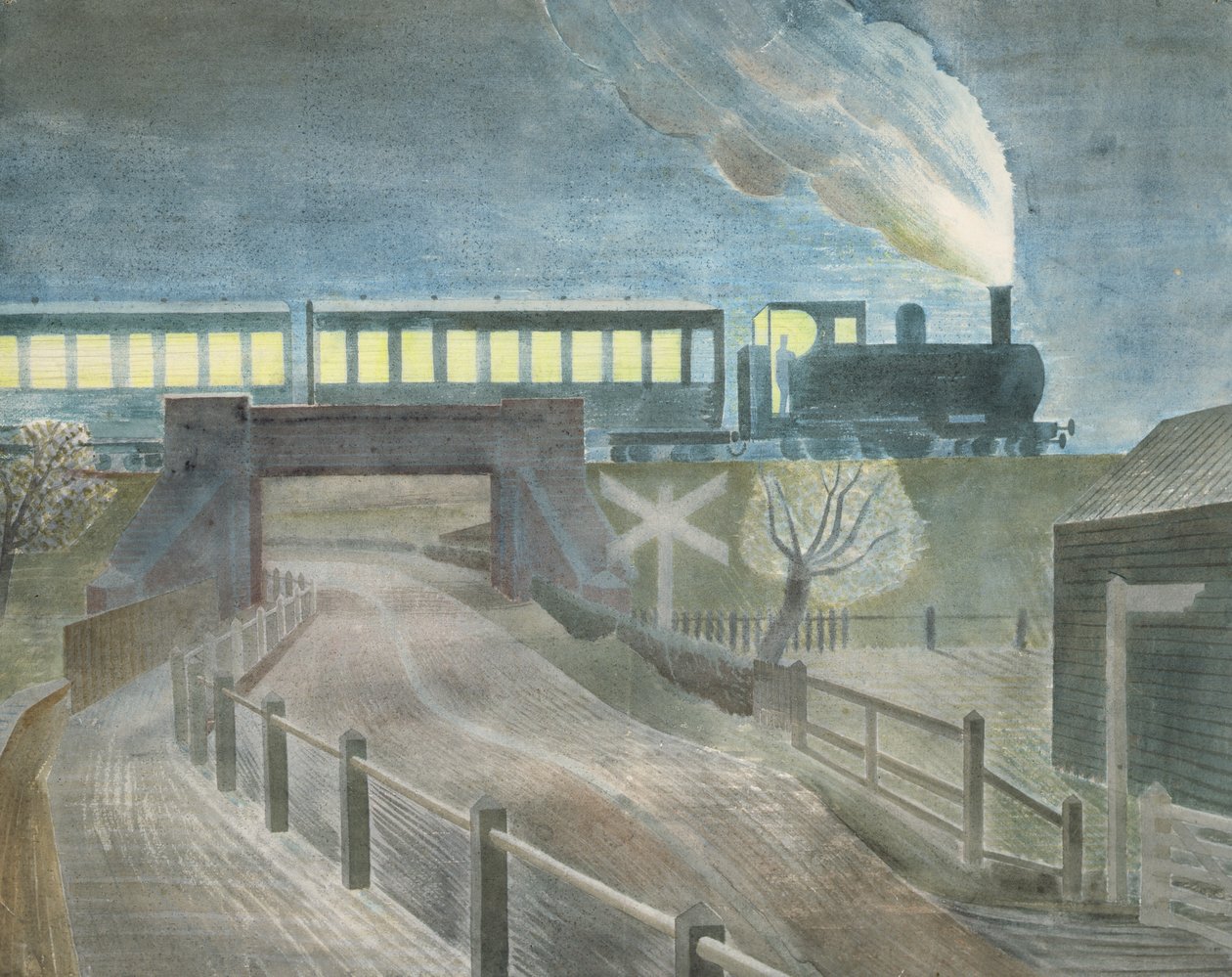 夜に橋を渡る列車 作： エリック・ラビリアス