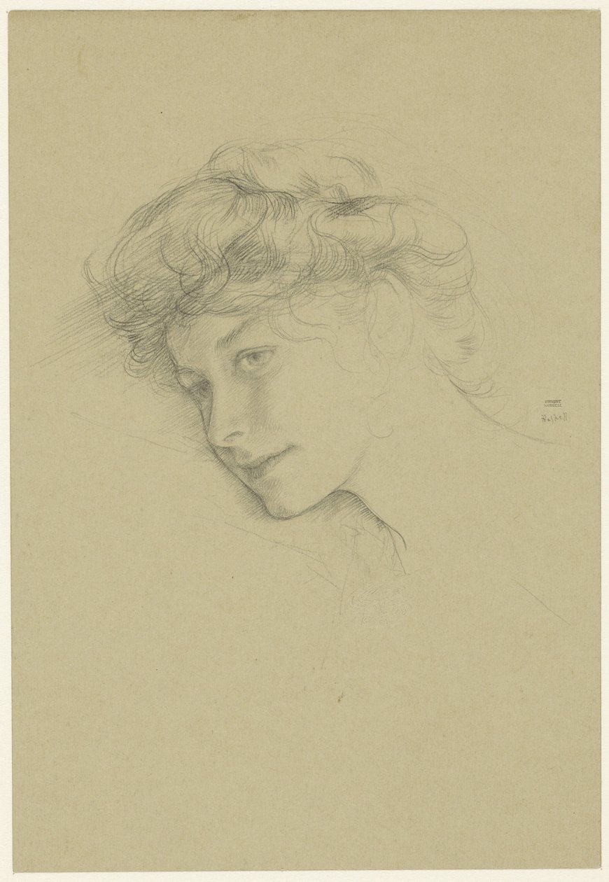 若い女性の肖像画 作： アーネスト・ハスケル