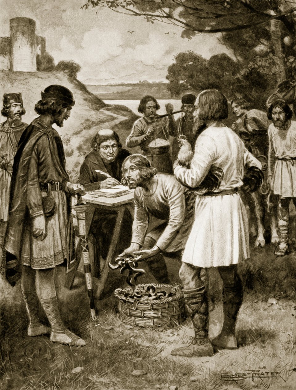 サクソン時代の家賃支払い（「Hutchinson