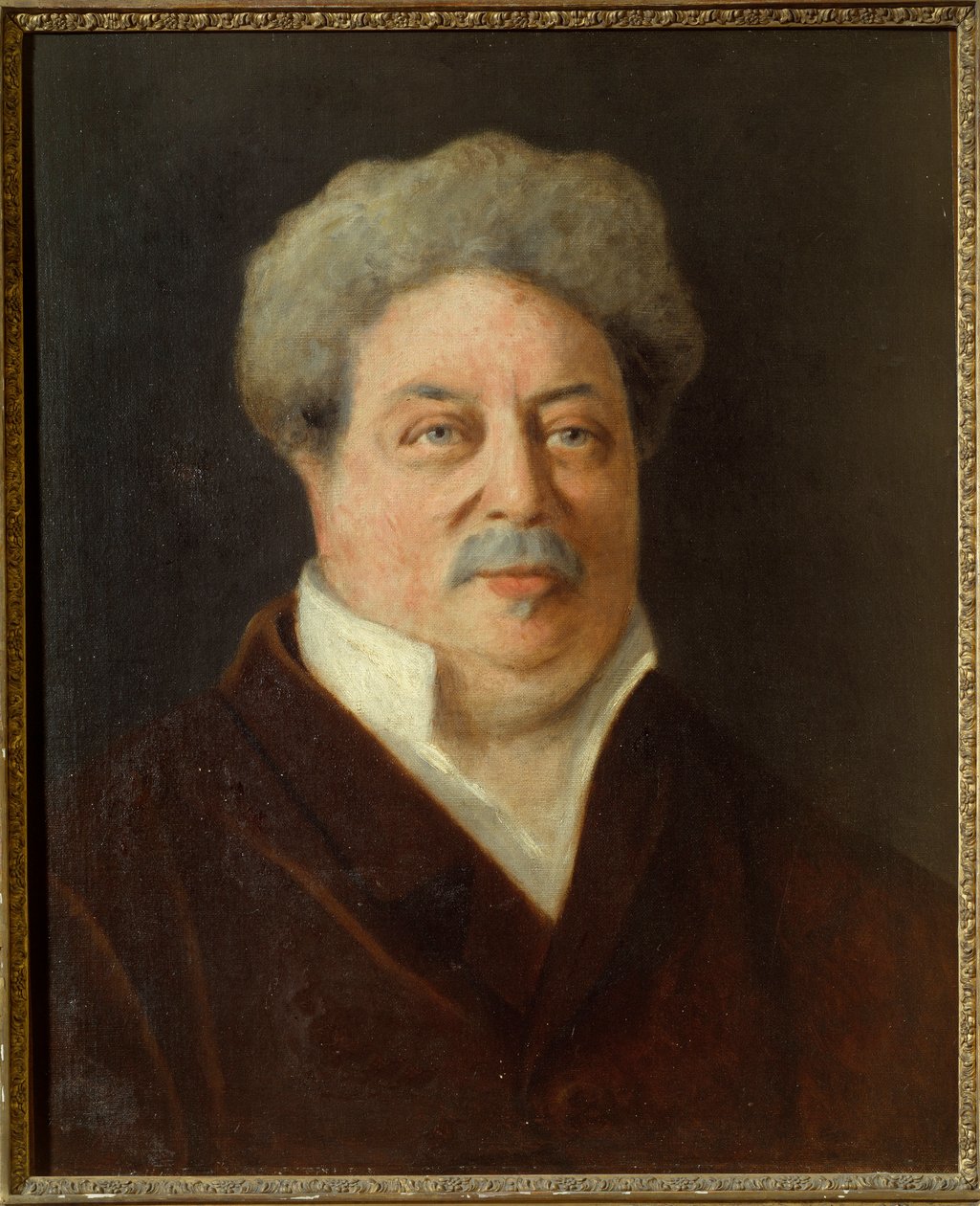 Alexandre Dumas Pere (1802-1870) の肖像 Ernestine Philippine (19 世紀) による絵画 1860 Villers Cotterets。 アレクサンドル デュマ博物館 作： Ernestine Philippain