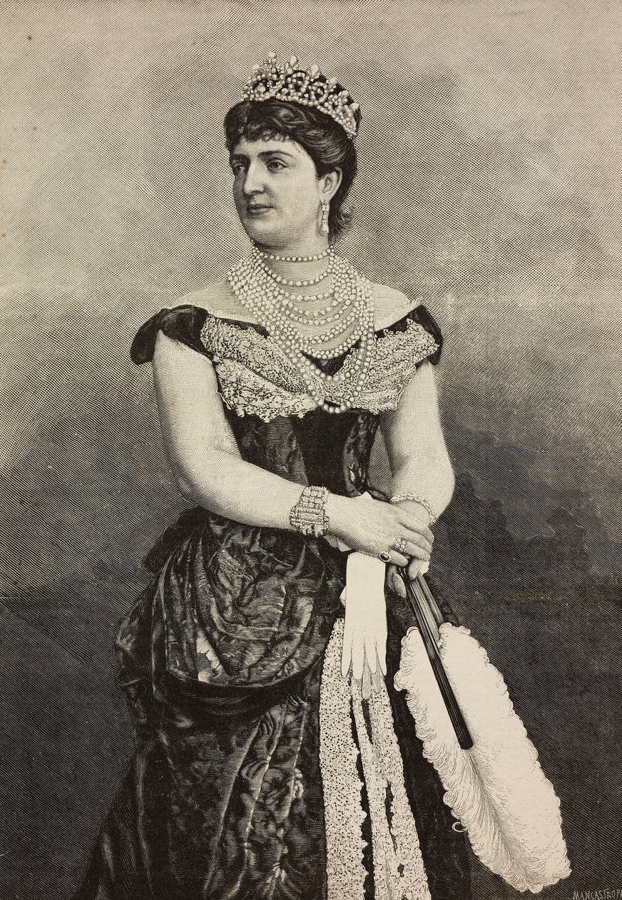 サヴォイアのマーガレット (1851-1926)、1878 年から 1900 年までのイタリアの女王、Cattani、Bertelli、de Hagen による写真、L