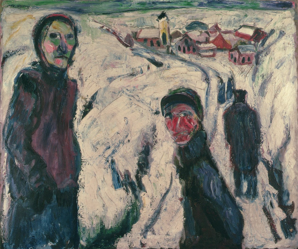 雪景色、1923 作： エルンスト・ルートヴィヒ・キルヒナー