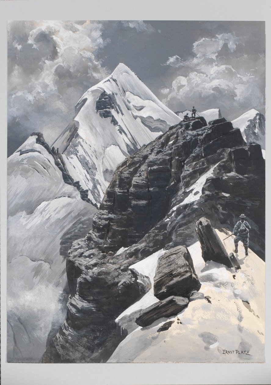 Ernst Platz、Schollhornplatte、Watzmann Ostwand 作： 深刻な場所