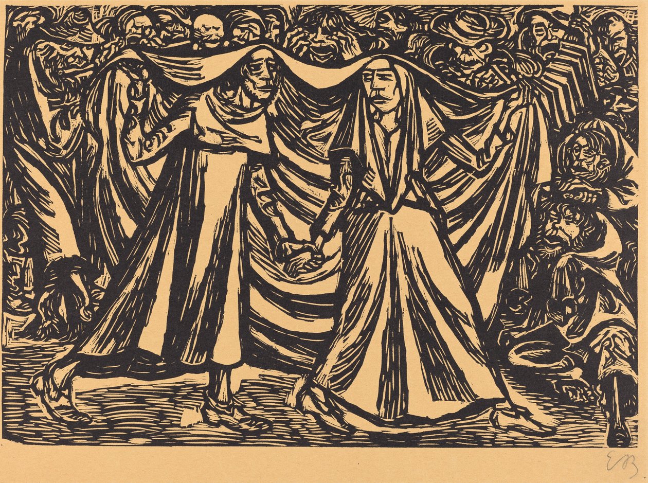 死のダンスII、1921年。 作： エルンスト・バルラッハ