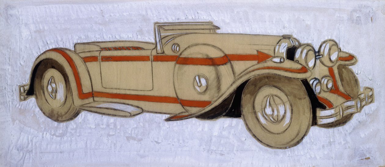 ルトゥルヌール・エ・マルシャンによる車体製造による1924年のドラージュを示すイラスト 作： エルンストジャーマンドライデン