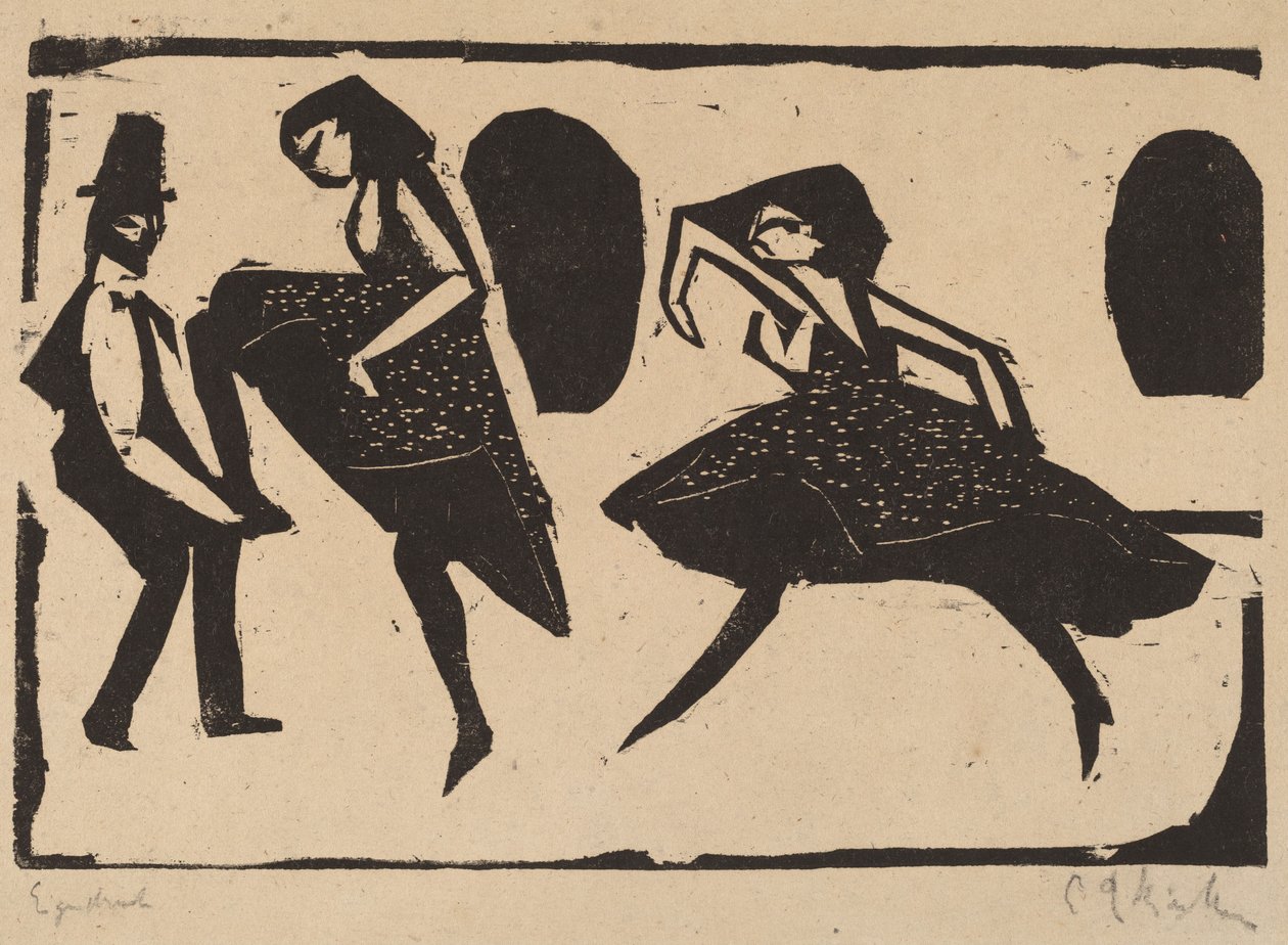 アクロバティック ダンス、1911 年。 作： エルンスト・ルートヴィヒ・キルヒナー