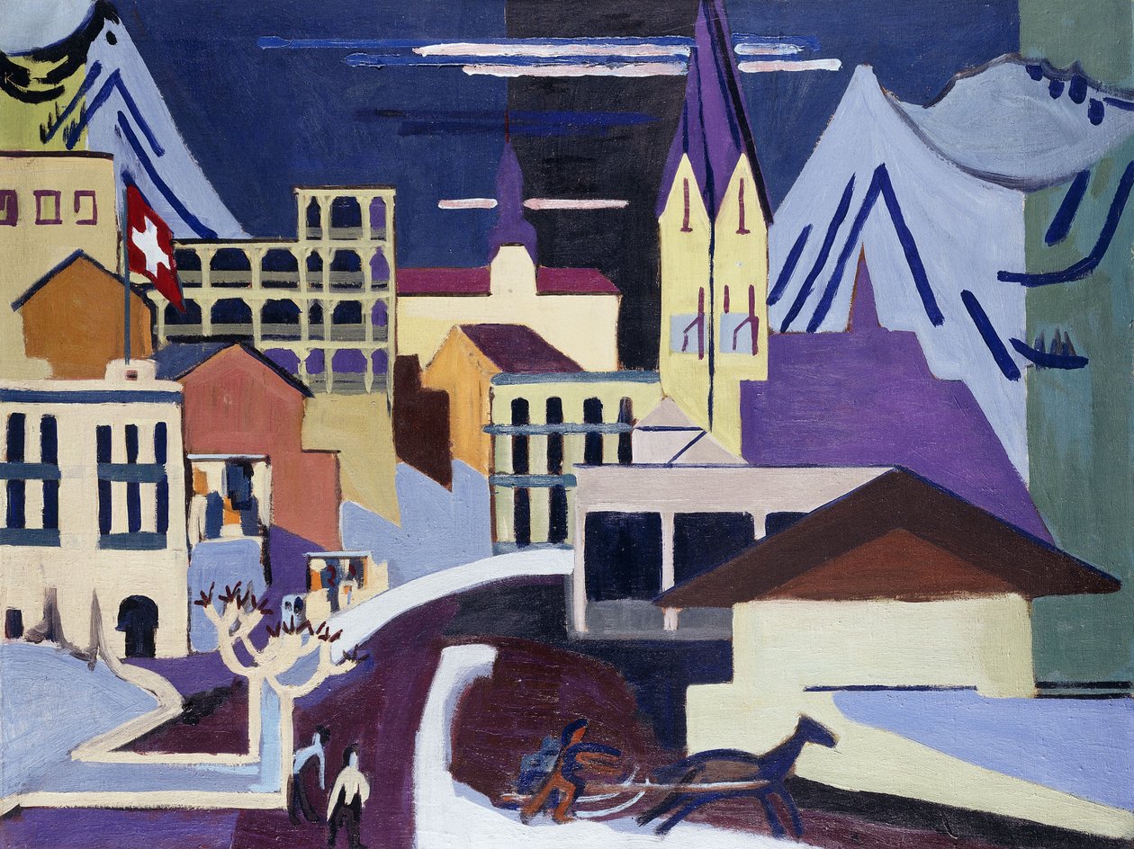 ダボスプラッツ駅; 1931年、バンホフのダボスプラッツ 作： エルンスト・ルートヴィヒ・キルヒナー