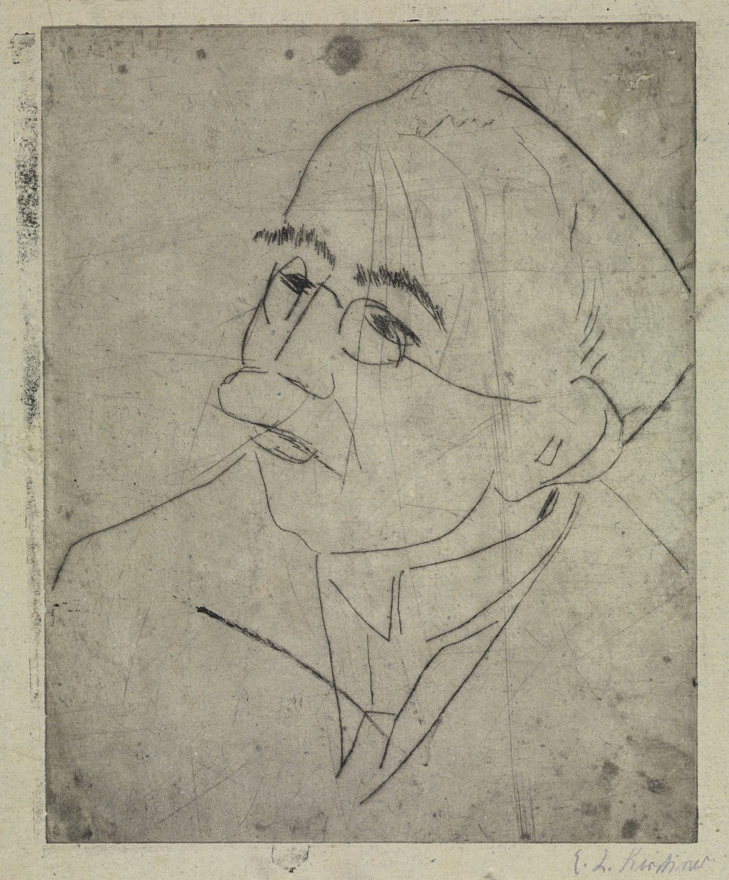 グスタフ・シーフラー1世の肖像 作： エルンスト・ルートヴィヒ・キルヒナー