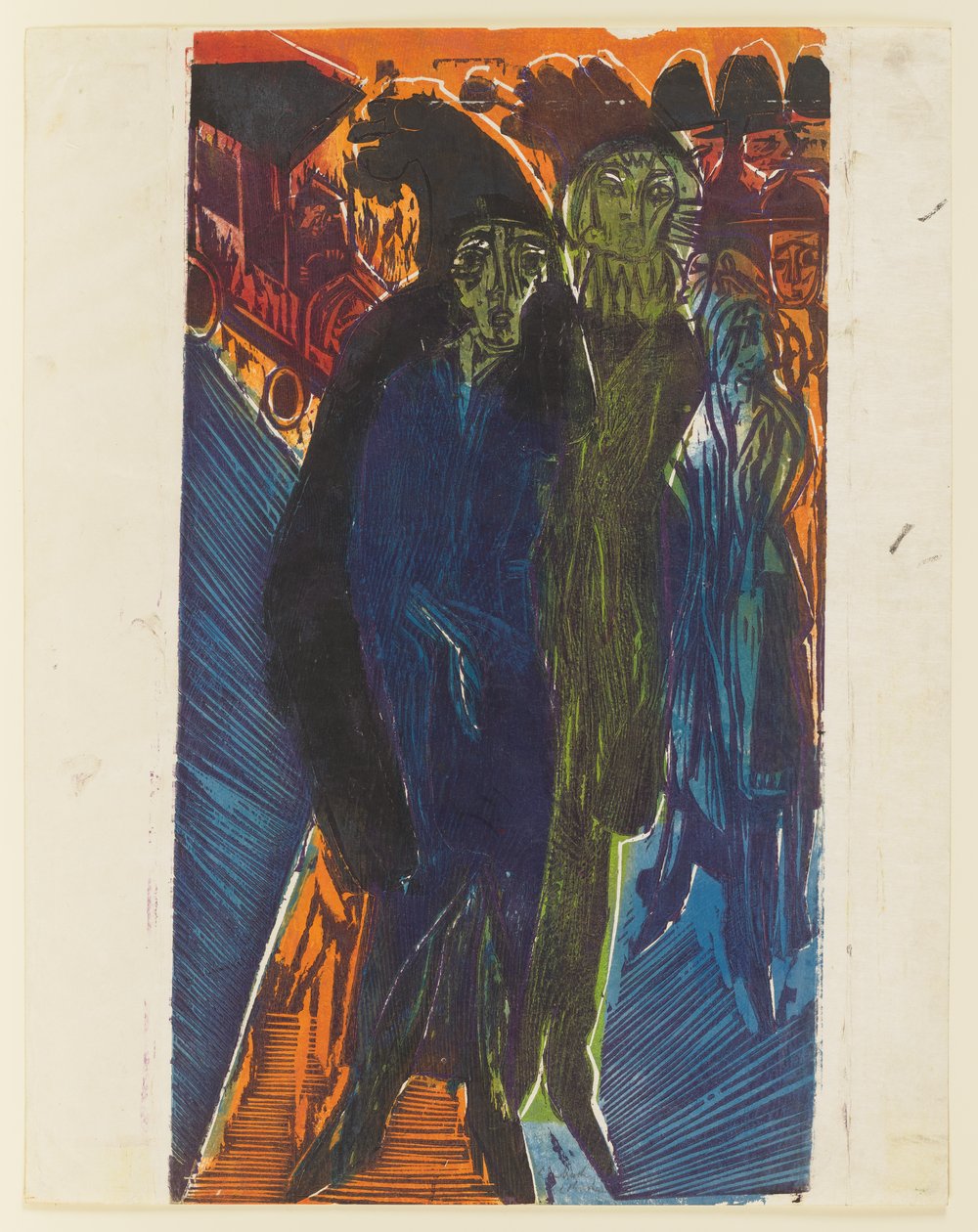 街角の情景（1914年の絵画『街角の情景』に基づく） 作： エルンスト・ルートヴィヒ・キルヒナー