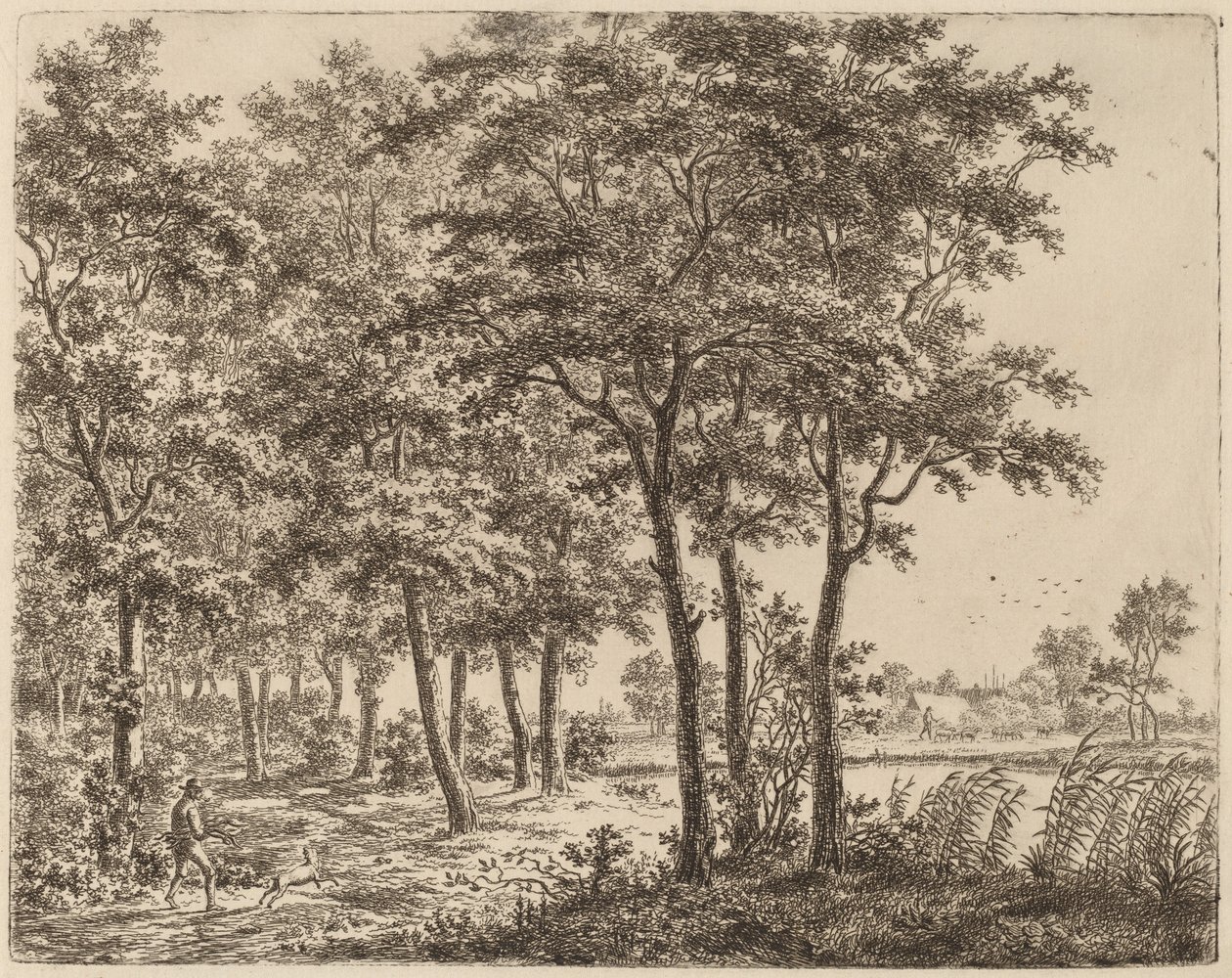 薪を運ぶ百姓のいる風景 作： Ernst Willem Jan Bagelaar