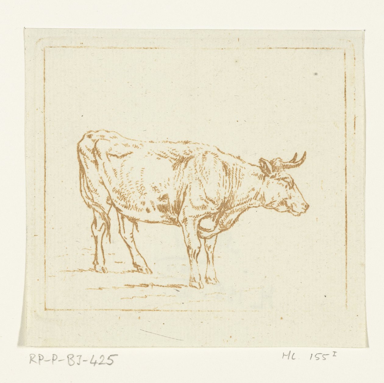 雄牛の立っている、右に 作： Ernst Willem Jan Bagelaar