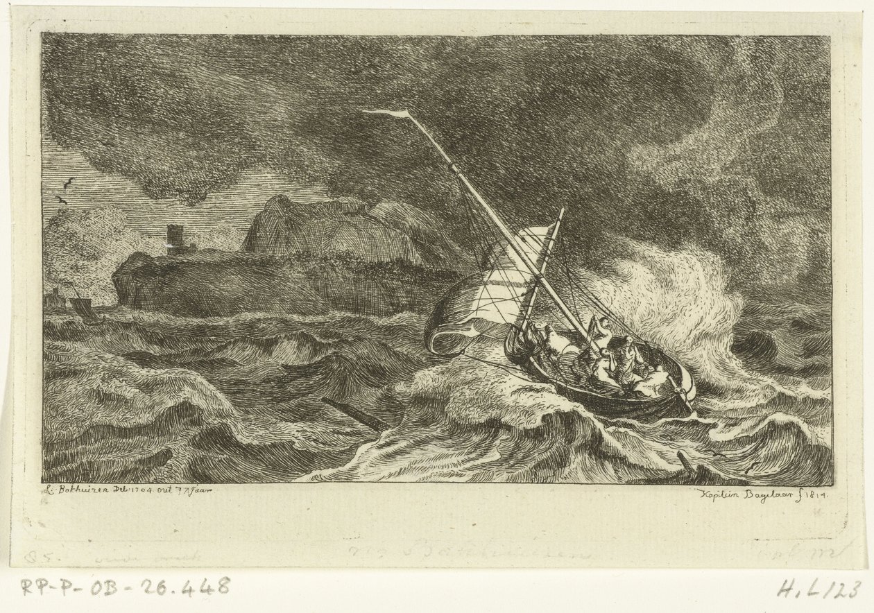 嵐の海のヨット 作： Ernst Willem Jan Bagelaar