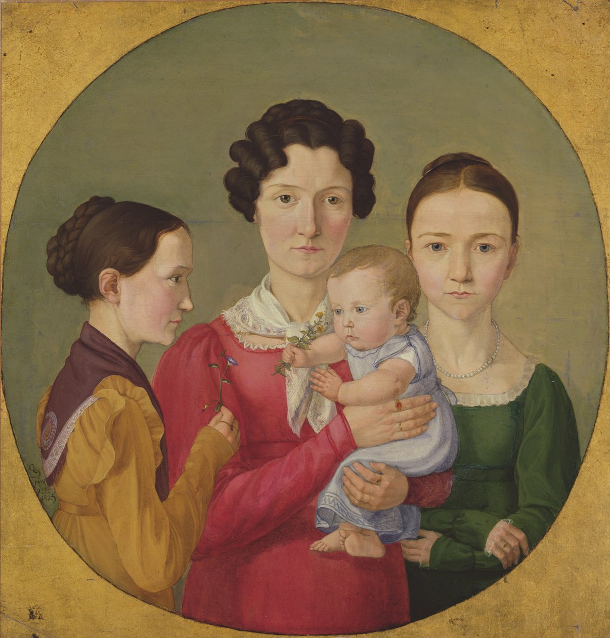 Sisters Malvine（1811-85）、Hermine（1801-52）、Adelheid（1824-82）およびIda Speckter（1809-94）、1825 作： アーウィン・スペクター