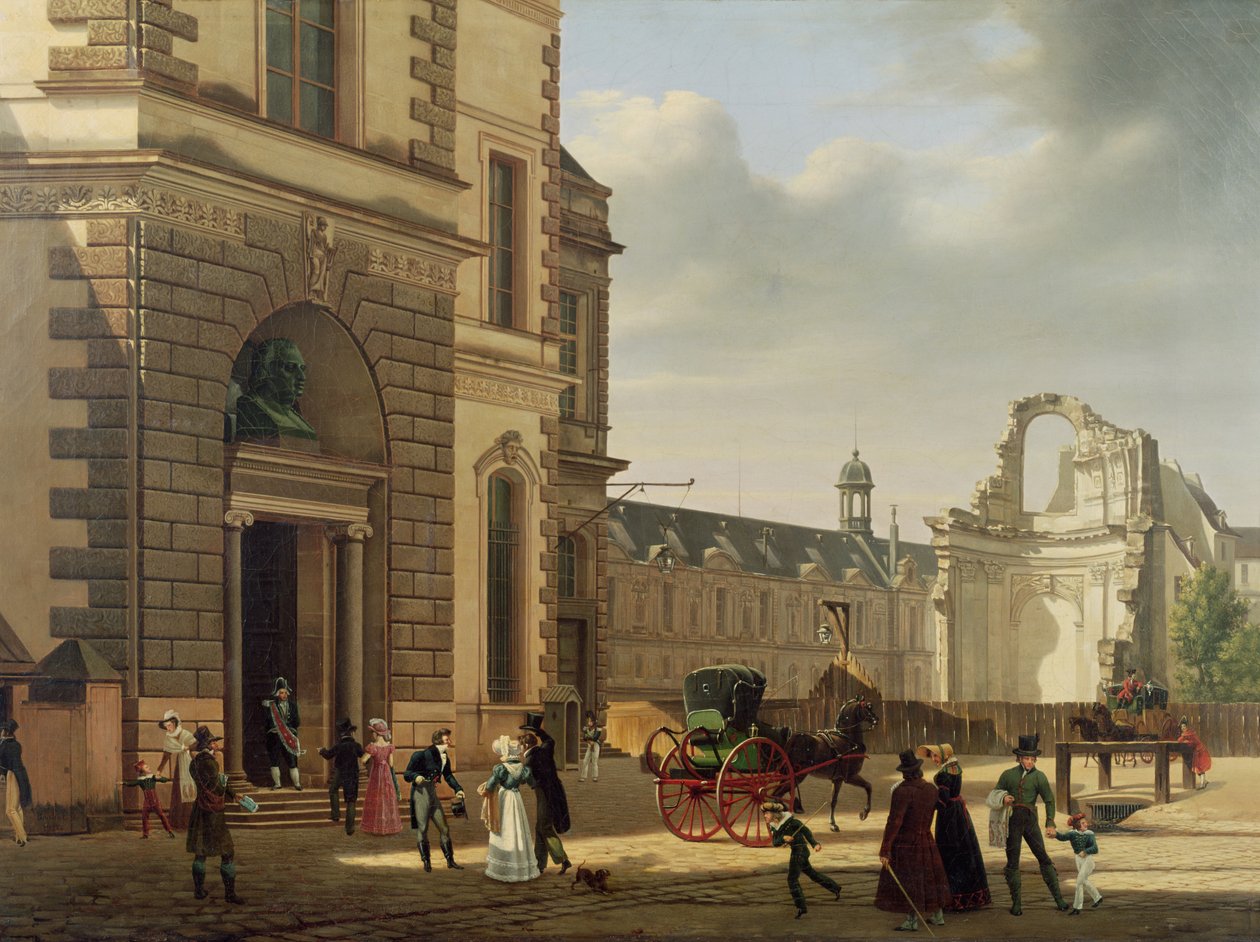 ルーブル美術館とセントルイス教会への入り口、1822 作： エティエンヌ・ブーホ