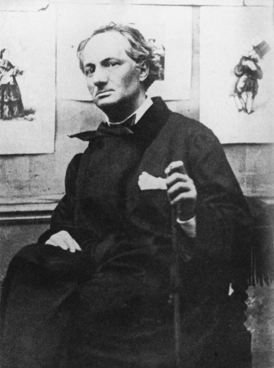 シャルルボードレール（1821-67）、彫刻付き、1863年 作： エティエンヌ・カルジャット