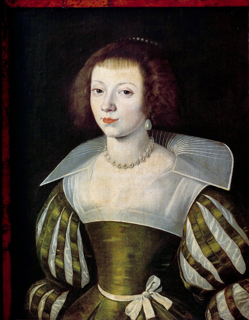 Etienne Dumonstier (1574-1603) による女性の肖像画 0,6x0,46 m - 女性の肖像。 Etienne Dumonstier (1574-1603) 作の絵画 0.6 x 0.46 m ルーヴル美術館、パリ 作： エティエンヌ（帰属）デュモンスティエ