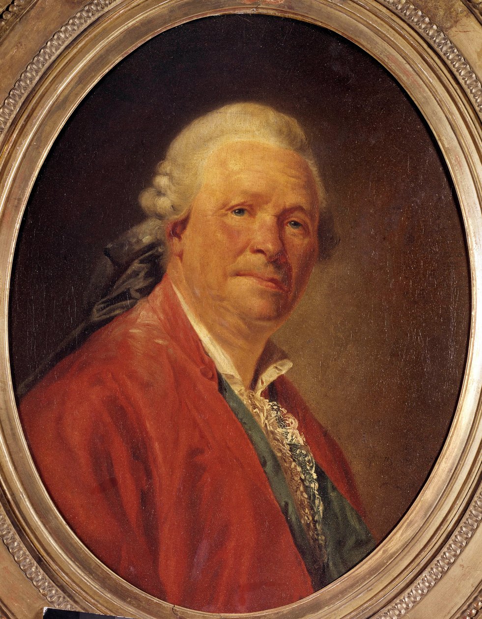 リッターの肖像 クリストフ・ウィリーバルド・フォン・グルック（1714-1787） ドイツの作曲家 エティエンヌ・オーブリ（1745-1781）の絵画 18世紀。薄暗い。0.62×0.52m 作： エティエンヌ・オーブリー