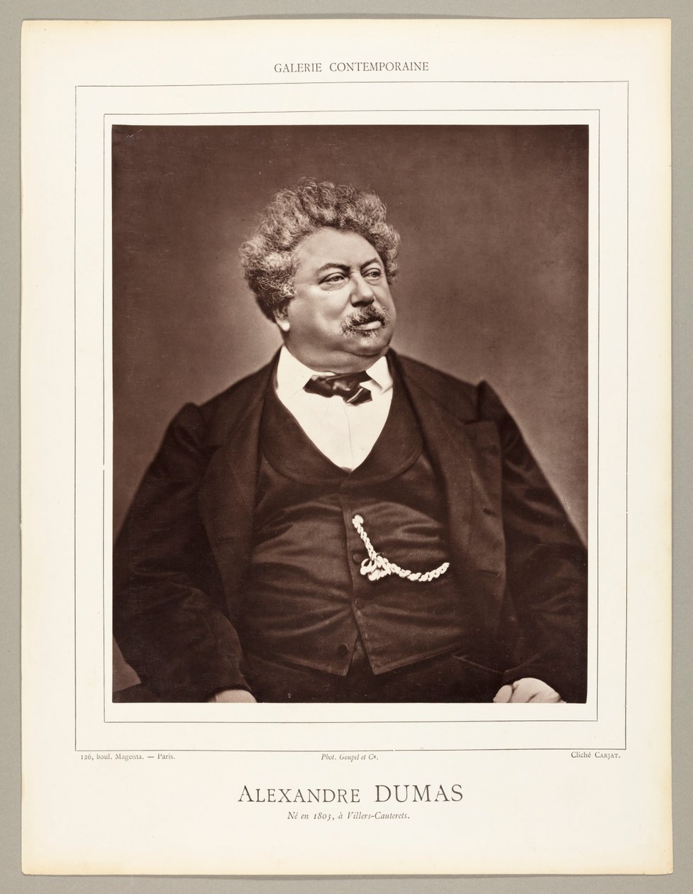 アレクサンドル・デュマ（フランスの小説家・劇作家、1802-1870） 作： エティエンヌ・カルジャット