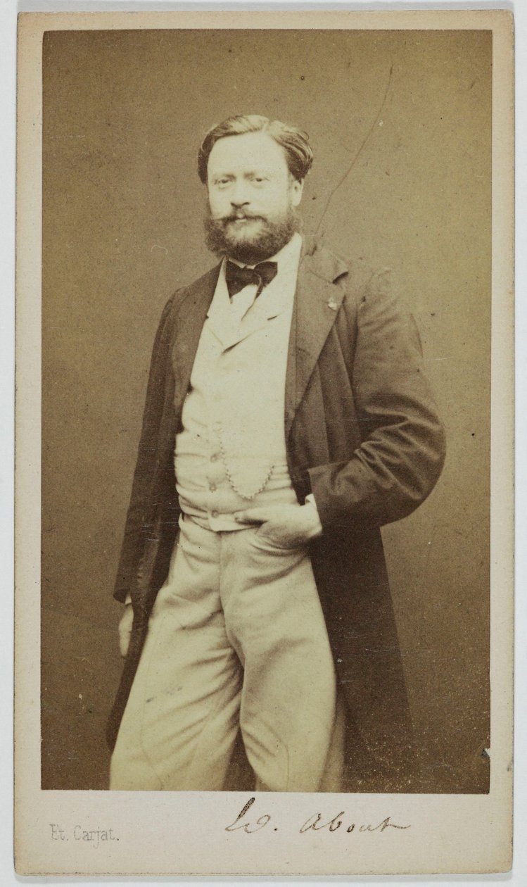 小説家、論争家エドモン・アブー（1828-1885）の肖像 作： エティエンヌ・カルジャット