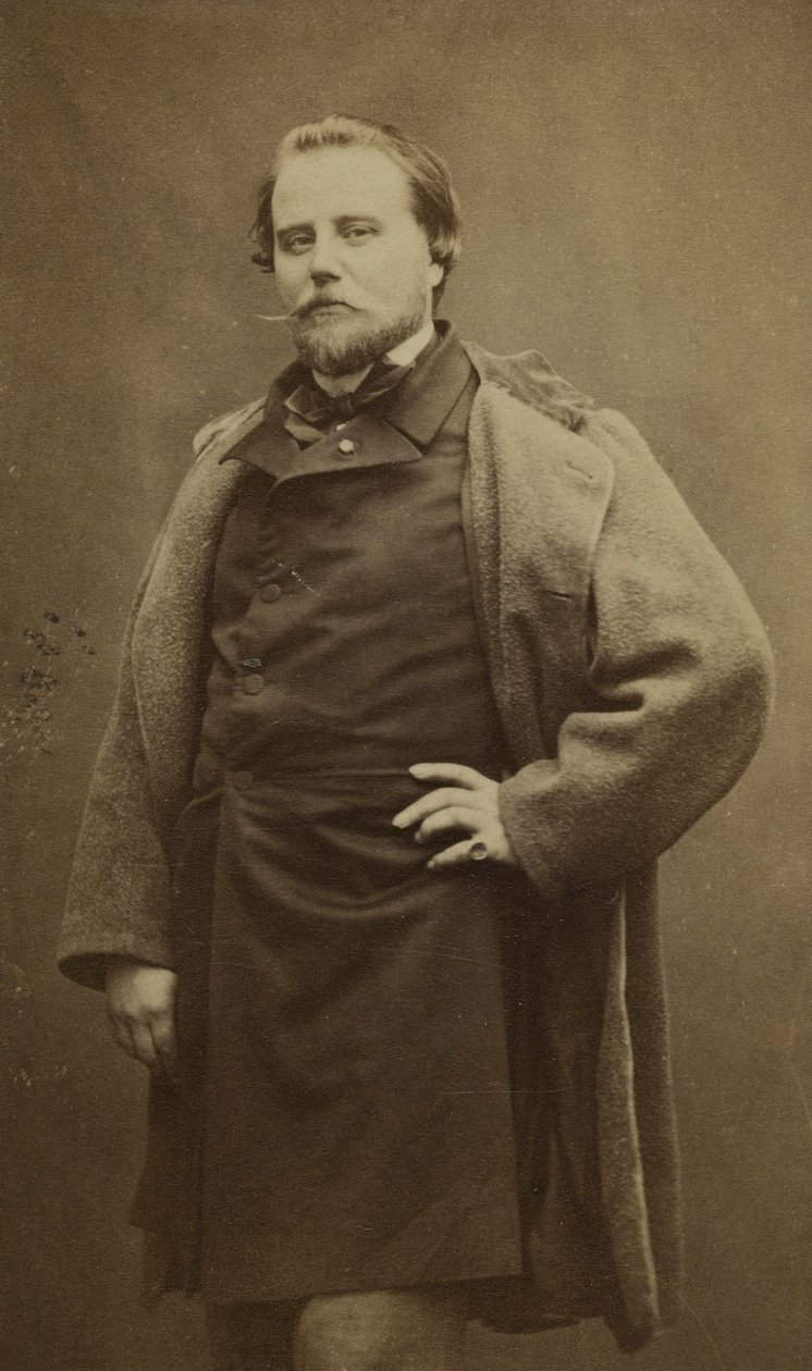 アドリアン・ロベールのペンネームで知られるシャルル・バセット（1822-1869）の肖像。 作： エティエンヌ・カルジャット