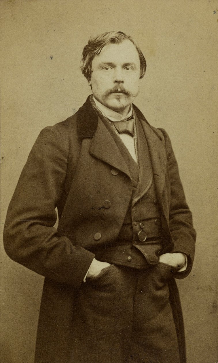 Edmond Huot de Goncourt 1822-1896の肖像。 作： エティエンヌ・カルジャット