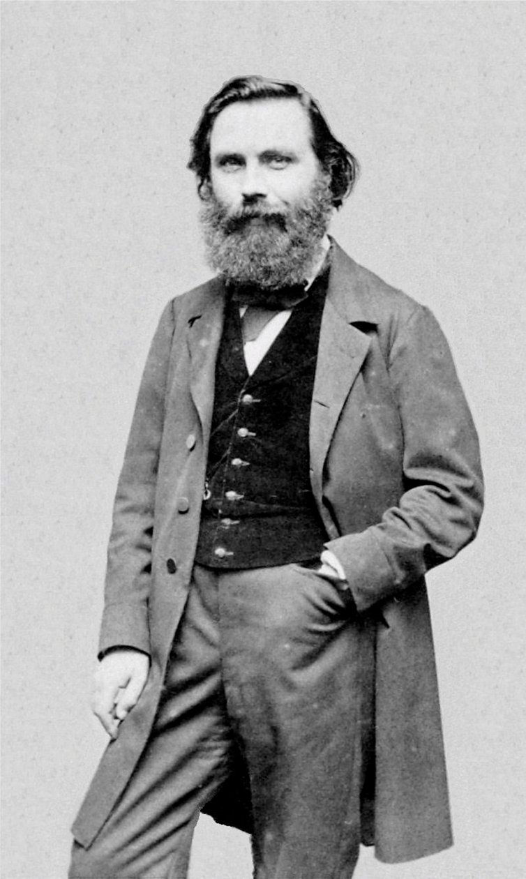 フランスの作家、ジャーナリスト、ウジェーヌ・ガルサン（1830-1909）の肖像。 作： エティエンヌ・カルジャット