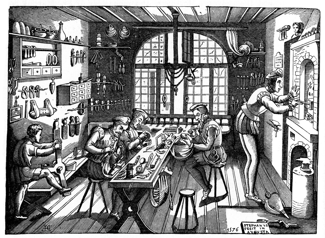 エティエンヌドローネのスタジオ、1576年、1870年。 作： エティエンヌ・ドローヌ