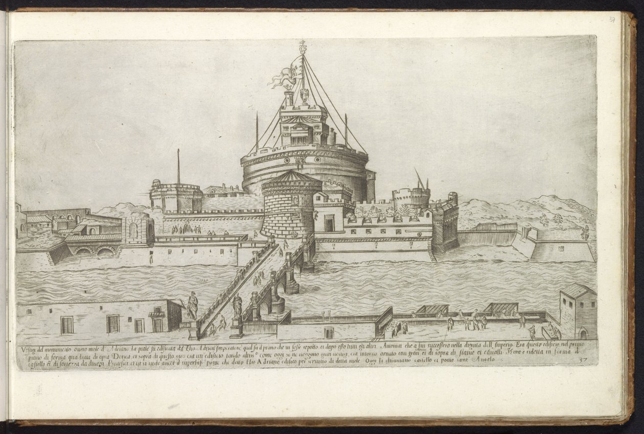 ローマのサンタンジェロ城と天使の橋 古代の建物 (シリーズのタイトル) I vestigi dell