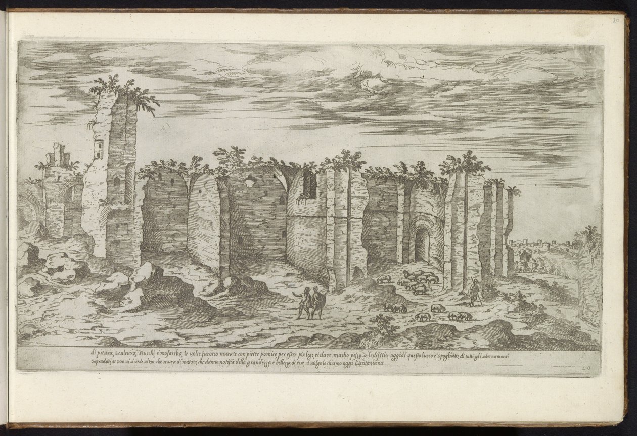 ローマのカラカラ浴場跡 古代の建物 (シリーズのタイトル) I vestigi dell