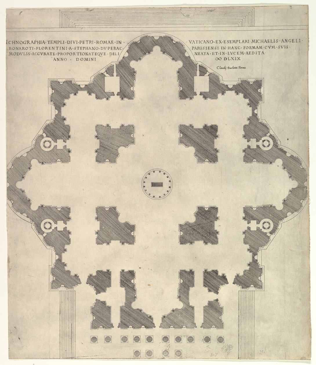 壮大なローマのガラス：聖の計画ピーターズ、1569年。 作： エティエンヌデュペラック