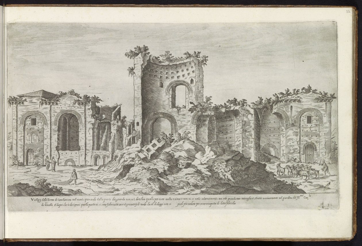 ローマのコンスタンティヌス浴場 古代の建物 (シリーズのタイトル) I vestigi dell