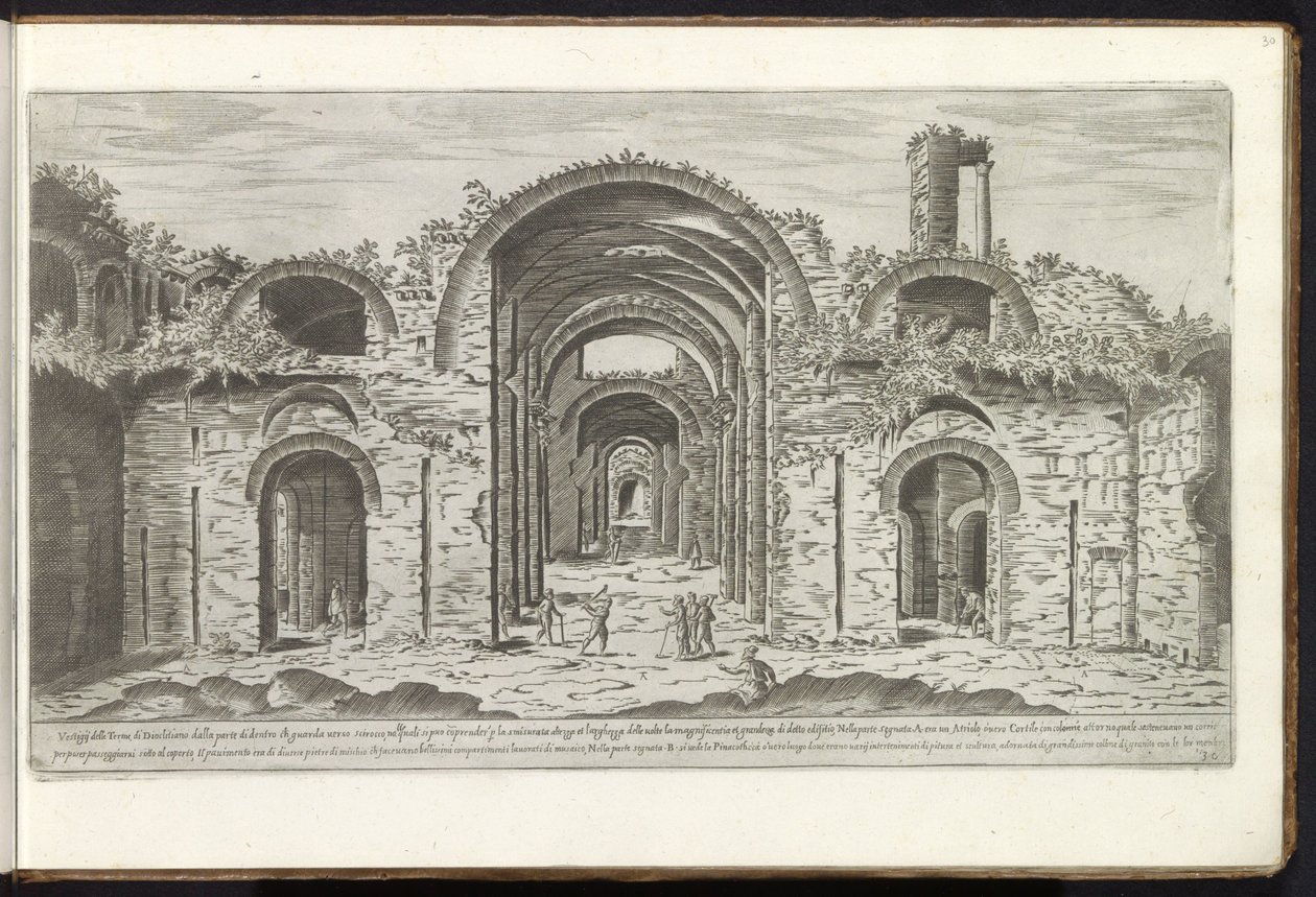 ローマのディオクレティアヌス浴場 古代の建物 (シリーズのタイトル) I vestigi dell